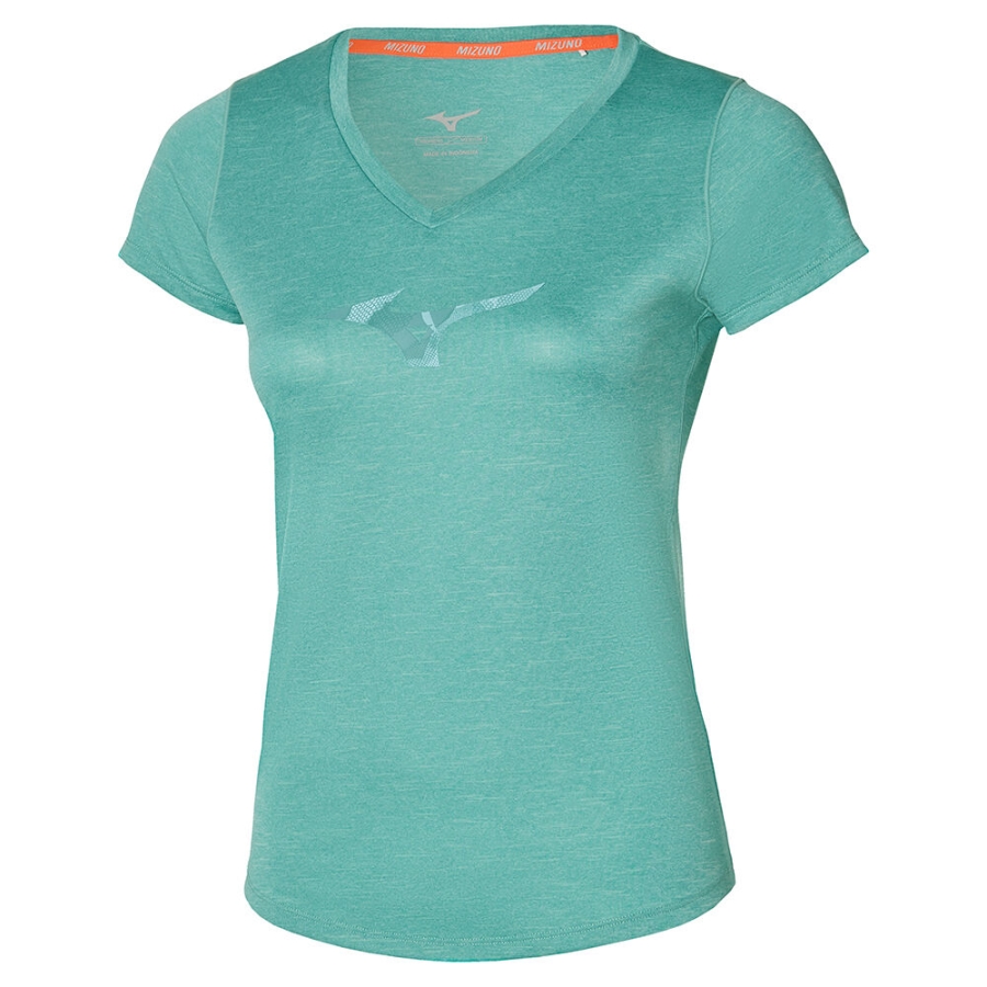 Style Core RB Graphic Tee Dusty Turquoise Mizuno