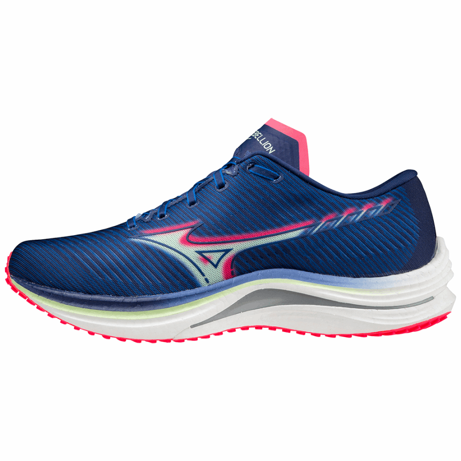 Mizuno Wave Rebellion Blue-Green-Diva Pink