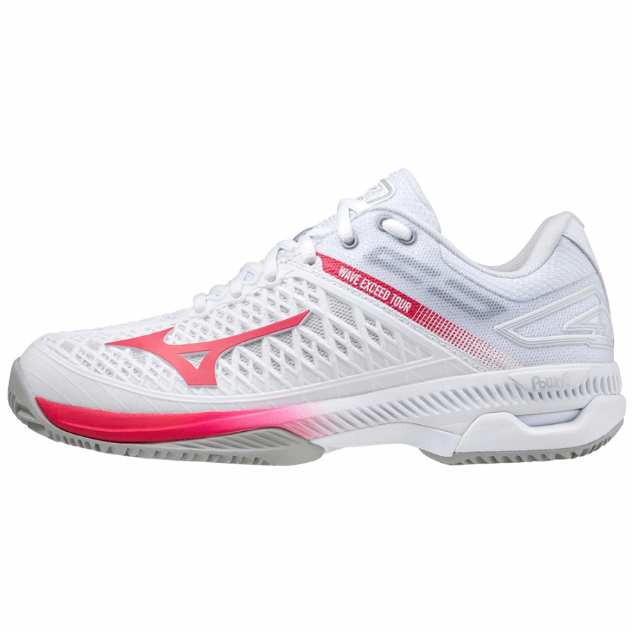 Mizuno Wave Exceed Tour4 CC White-Rose Red-Nimbus Cloud