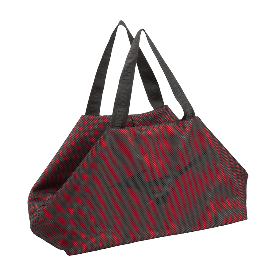 Mizuno Mesh Draw Bag Black-Red