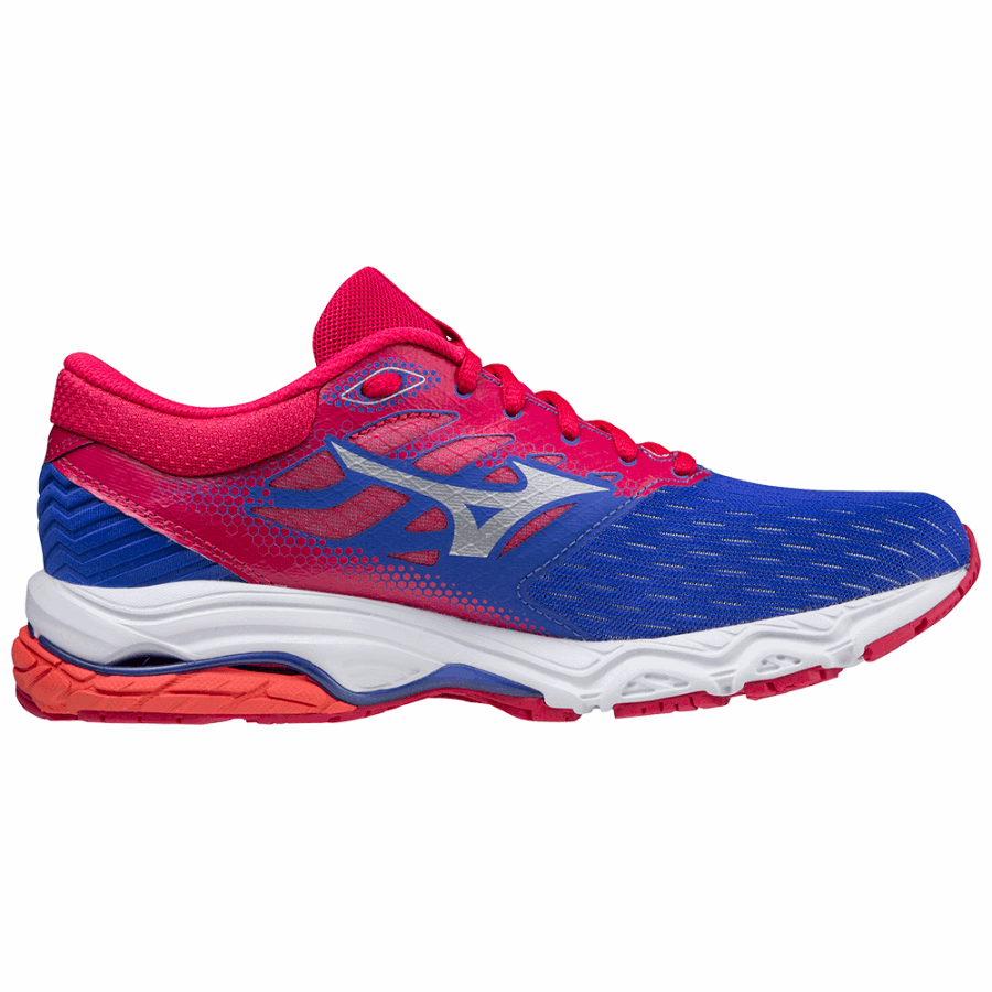 Mizuno Wave Prodigy 3 Blue-Silver-Rose Red
