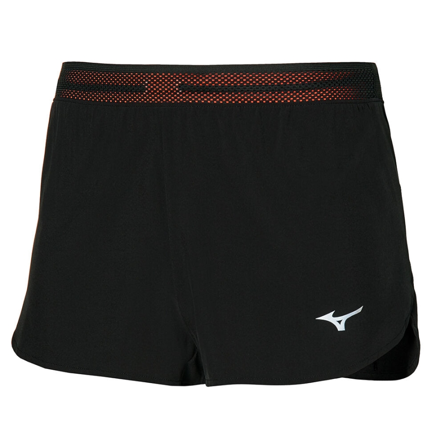 Mizuno Aero Split 1.5 Short Black-Ignition Red
