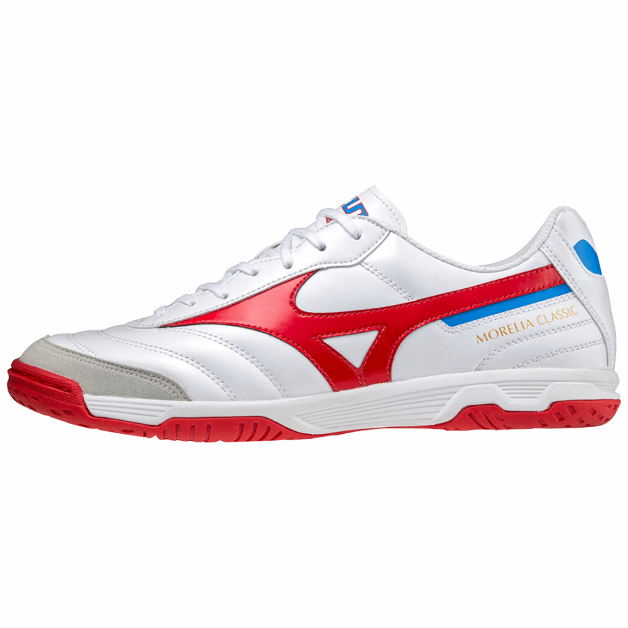 Mizuno Morelia Sala Classic IN White-High Risk Red