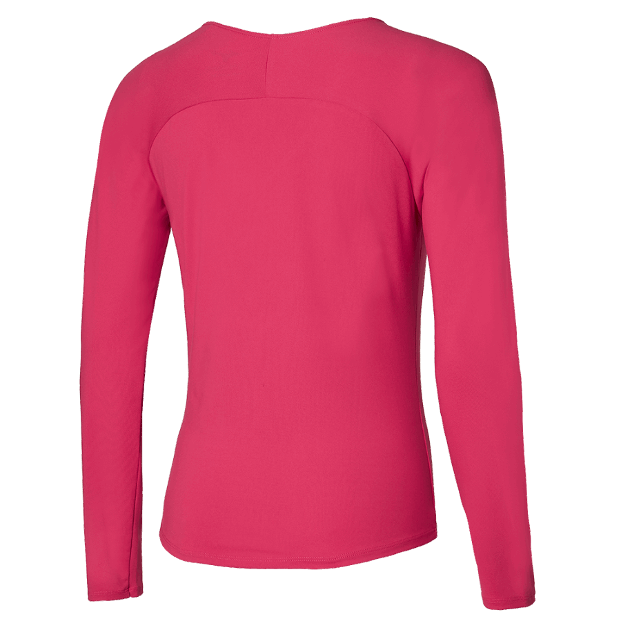 Mizuno L/S Tee Rose Red