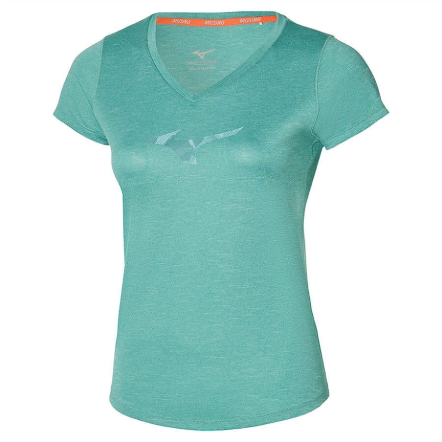 T-shirt Graphique Style Mizuno Core Rb Turquoise Poussiéreux