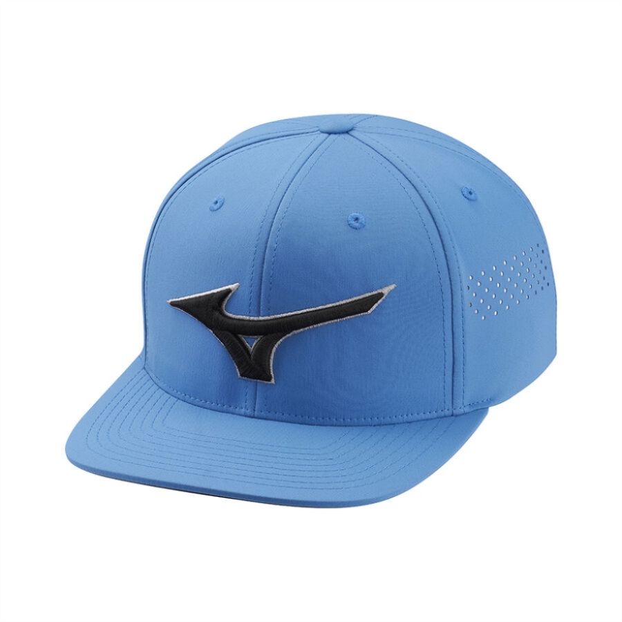 Mizuno Tour Snapback Plat Bleu