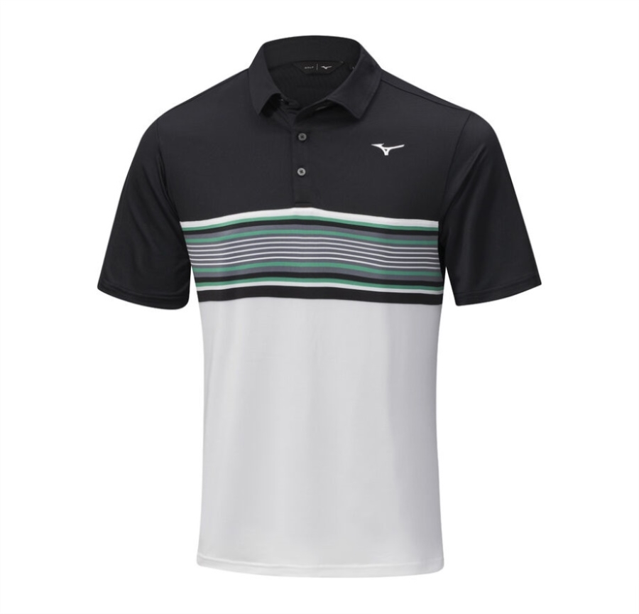 Style Mizuno Polo Océanique à Séchage Rapide Noir