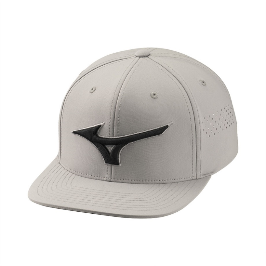 Mizuno Tour Flat Snapback Gris