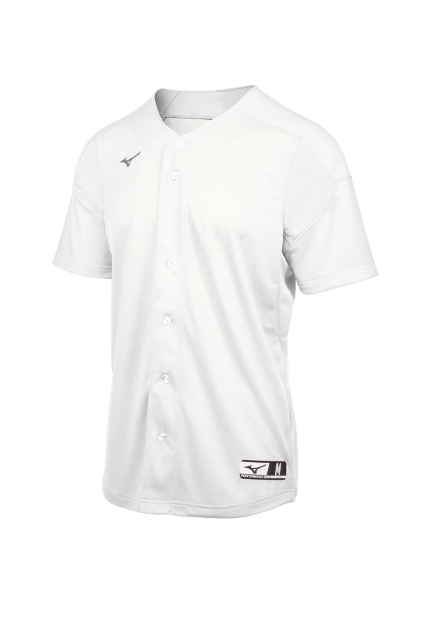 Maillot De Baseball Aerolite Full Button Mizuno Blanc