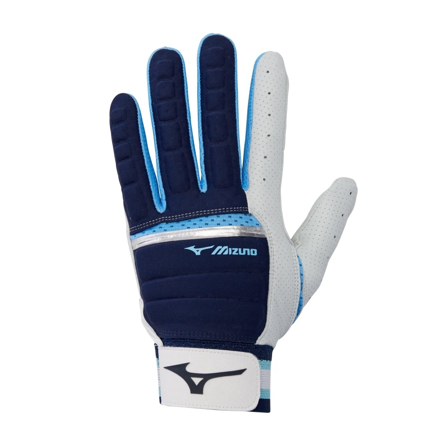 B-130 Gant De Frappeur De Baseball Adulte Mizuno Marine-bleu Clair/columbia