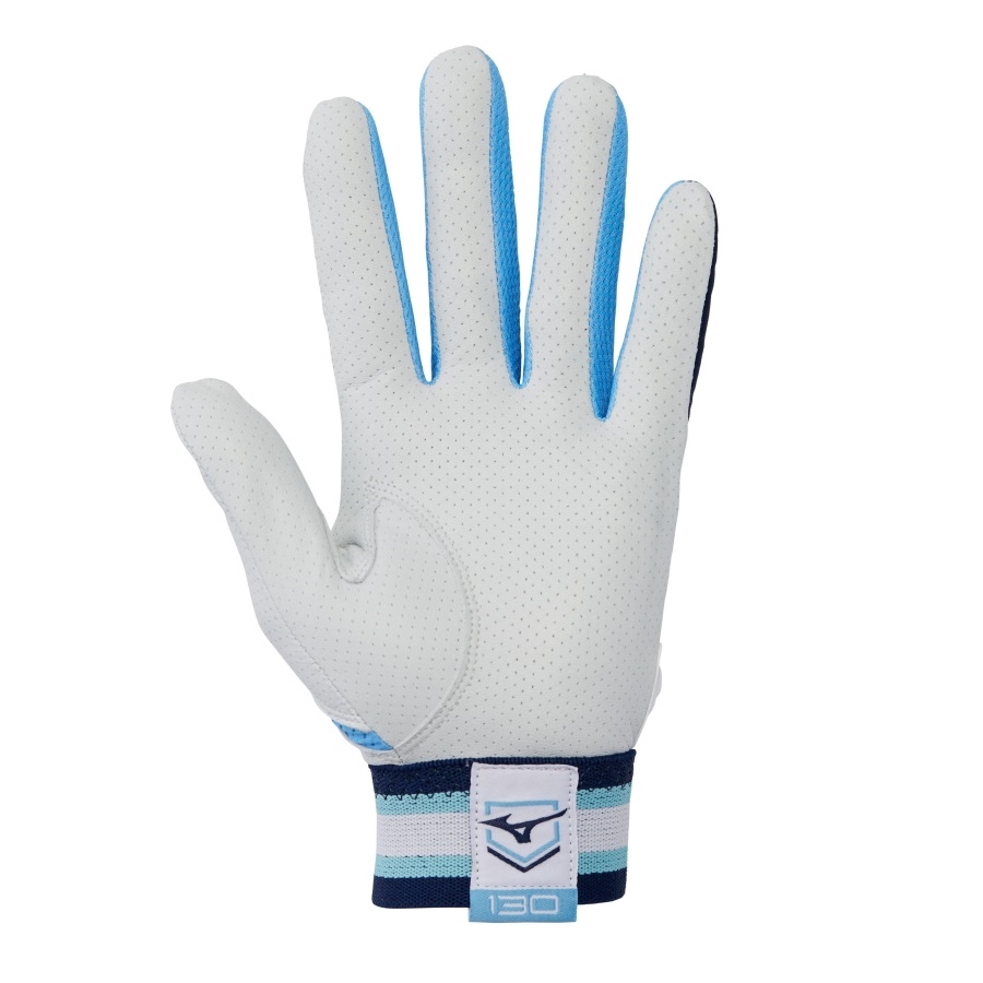 B-130 Gant De Frappeur De Baseball Adulte Mizuno Marine-bleu Clair/columbia