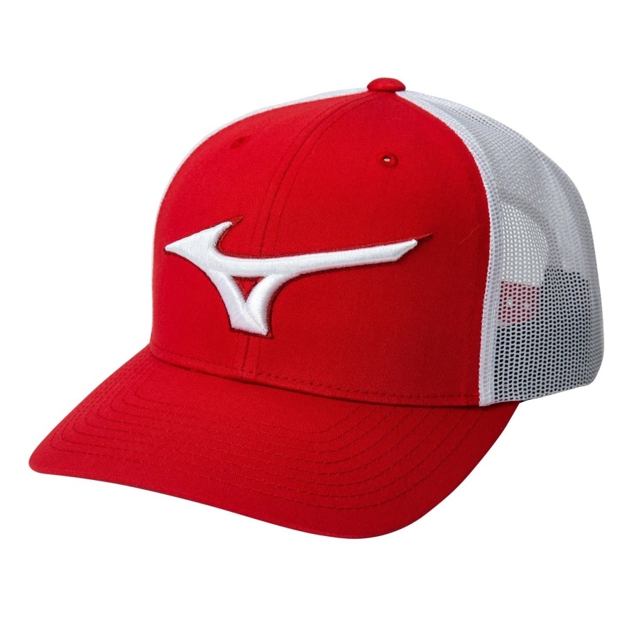 Casquette Trucker Diamant Mizuno Rouge-blanc