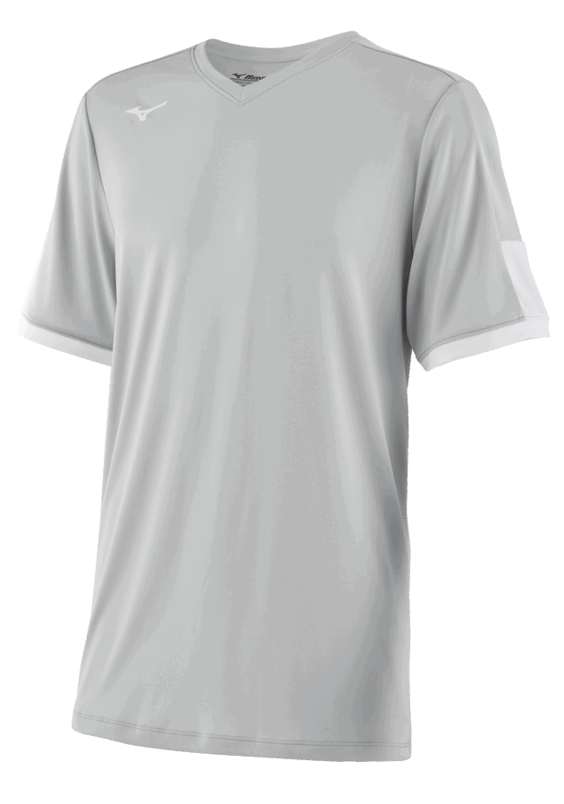 Maillot Baseball Col V Aerolite Homme Gris-blanc Mizuno