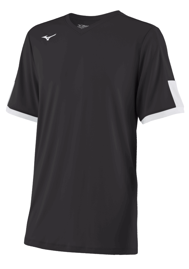 Maillot Baseball Col V Aerolite Homme Mizuno Noir-blanc