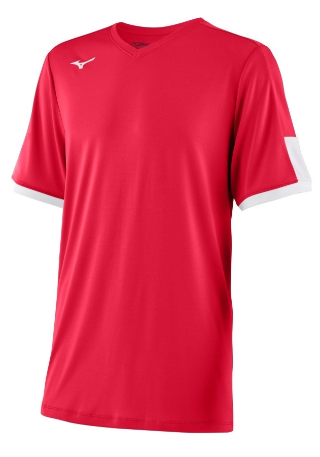 Maillot Baseball Aerolite Col V Homme Mizuno Rouge-blanc