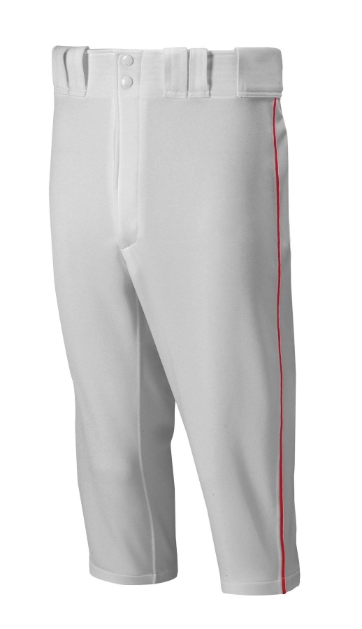 Pantalon Baseball Court Passepoil Homme Premier Gris-rouge Mizuno