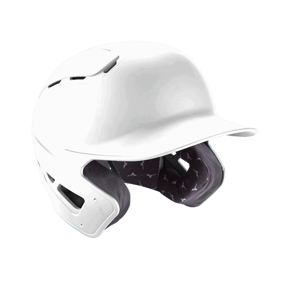 Mizuno B6 Casque De Frappeur De Baseball Pour Jeunes-couleur Unie Blanc