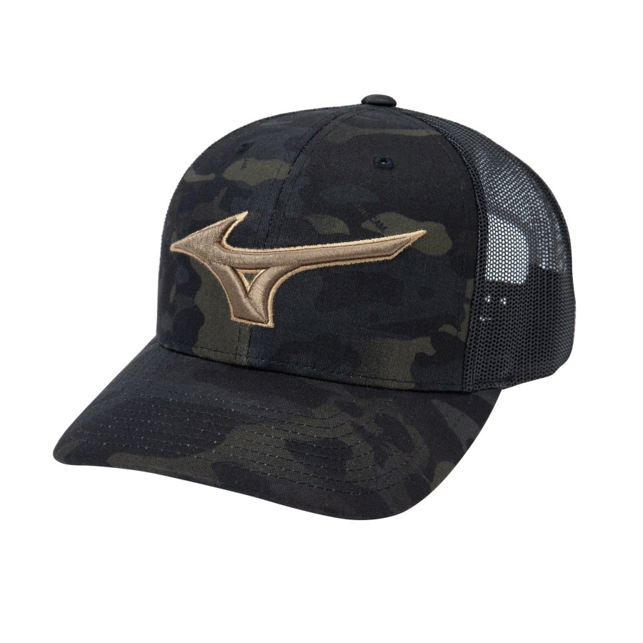 Casquette Mizuno Diamond Trucker Camo Noir