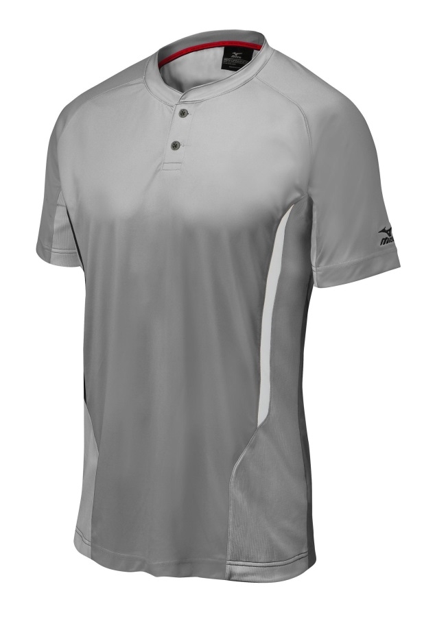 Maillot De Baseball Mizuno Elite 2 Boutons Gris Mizuno