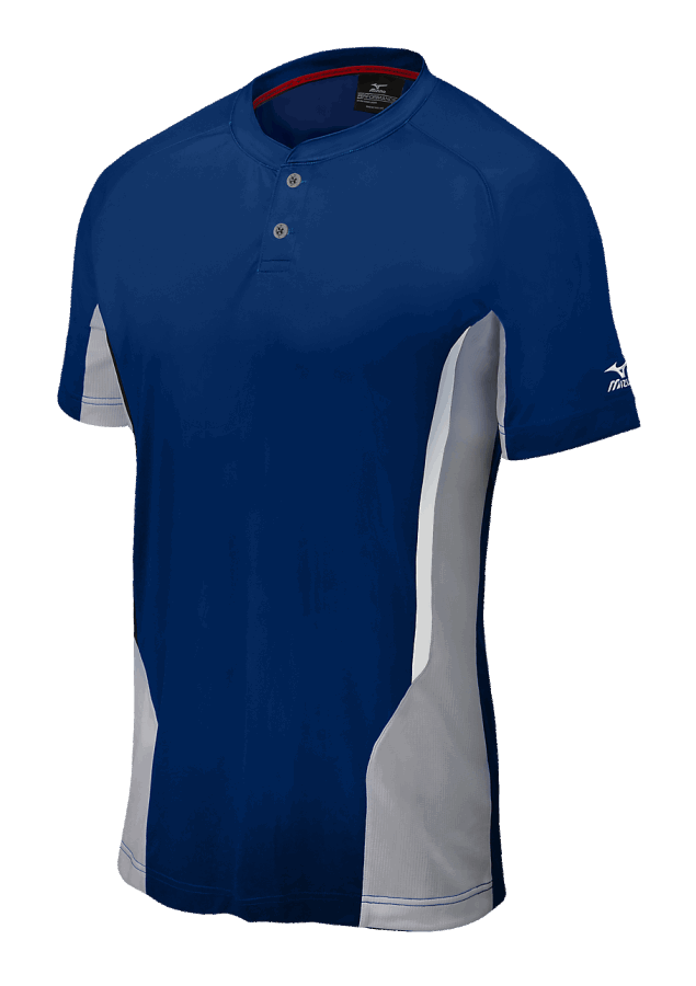 Maillot De Baseball Mizuno Elite 2 Boutons Marine-gris Mizuno