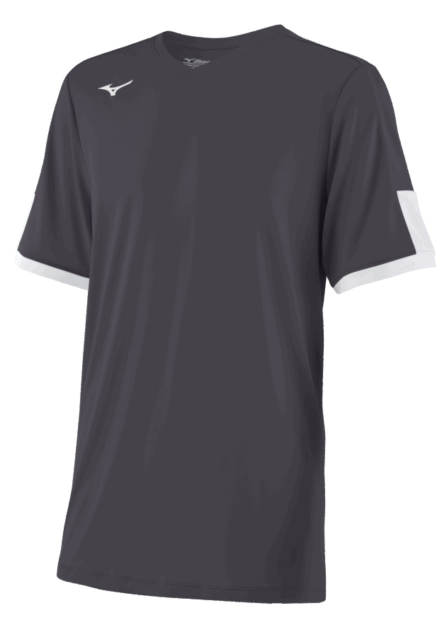 Maillot De Baseball Mizuno Aerolite Col En V Homme Anthracite-blanc