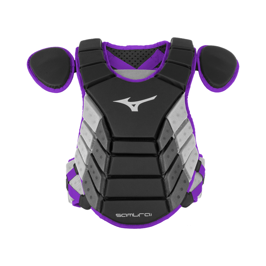 Mizuno Samurai Baseball Plastron 15 Noir-violet