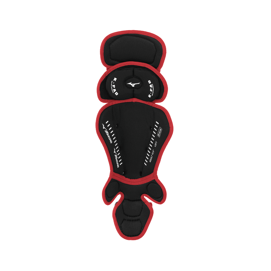 Mizuno Samurai Jeunesse Baseball Protège-tibias 14.5 Noir-cardinal