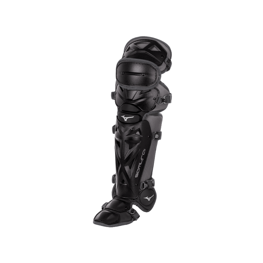 Protège-tibias Mizuno Samurai Baseball Jeunesse 14.5 Noir-gris