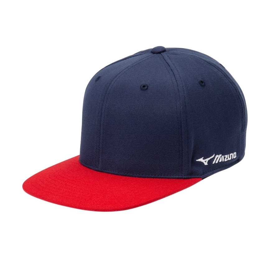 Casquette Mizuno Team Snapback Marine-rouge