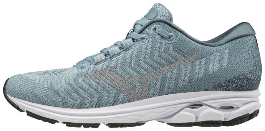 Mizuno Femme Rider Waveknit3 D (large) Chaussure De Course Bleu Brouillard-vapeur Bleu