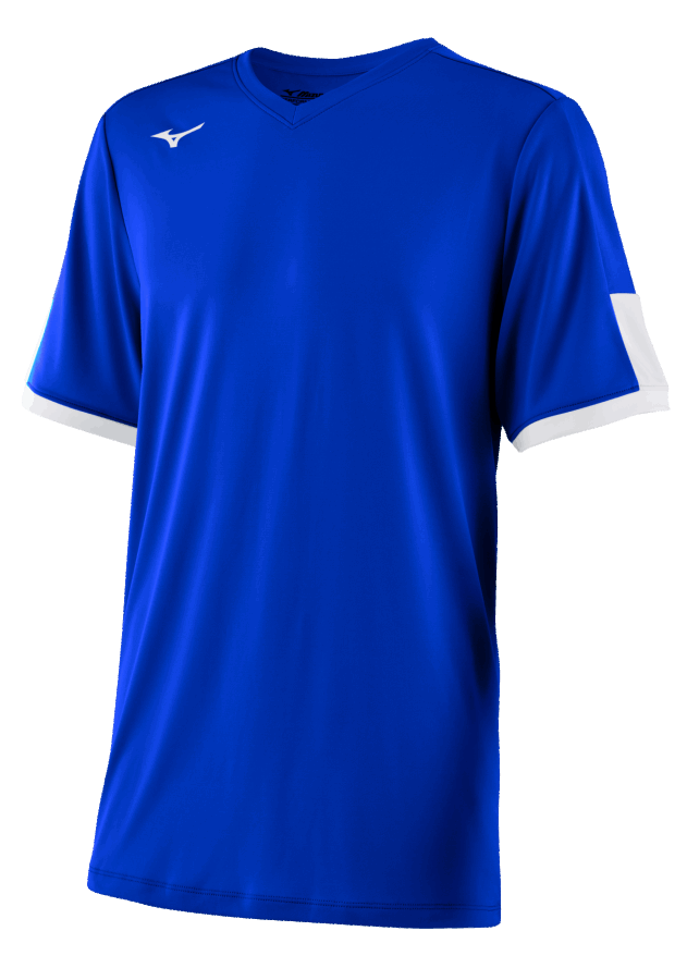 Maillot De Baseball Mizuno Jeunesse Aerolite Col En V Royal-blanc