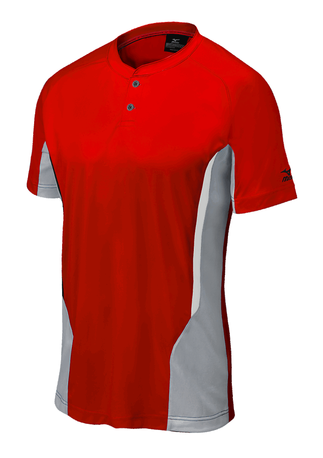 Maillot De Baseball Mizuno Youth Elite 2 Boutons Mizuno Rouge-gris