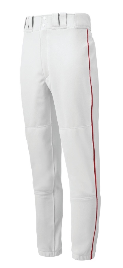 Pantalon De Baseball Mizuno Youth Premier Passepoilé Blanc-rouge