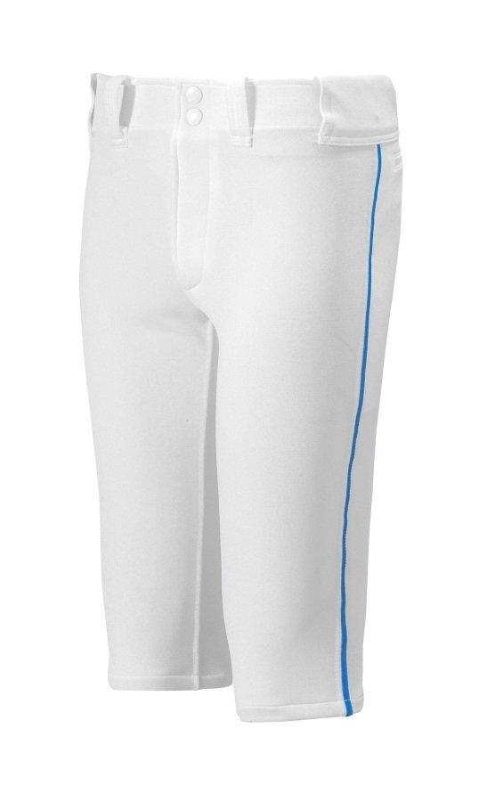 Pantalon De Baseball Court Passepoilé Jeunesse Premier Mizuno Blanc-royal