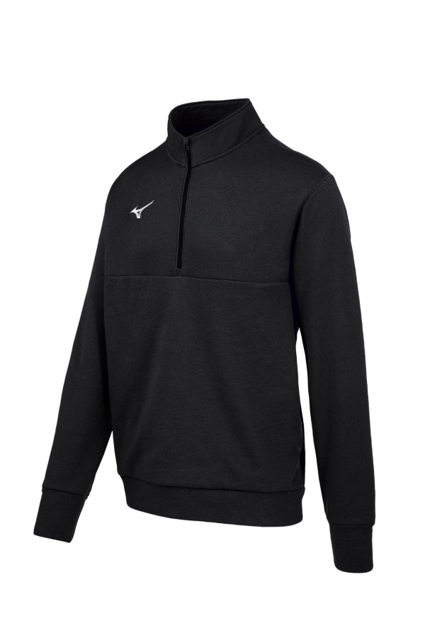 Mz1 1/4 Zip Fleece Pullover Black Mizuno