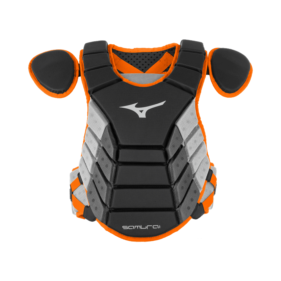 Samouraï Baseball Plastron 15 Noir-orange Mizuno