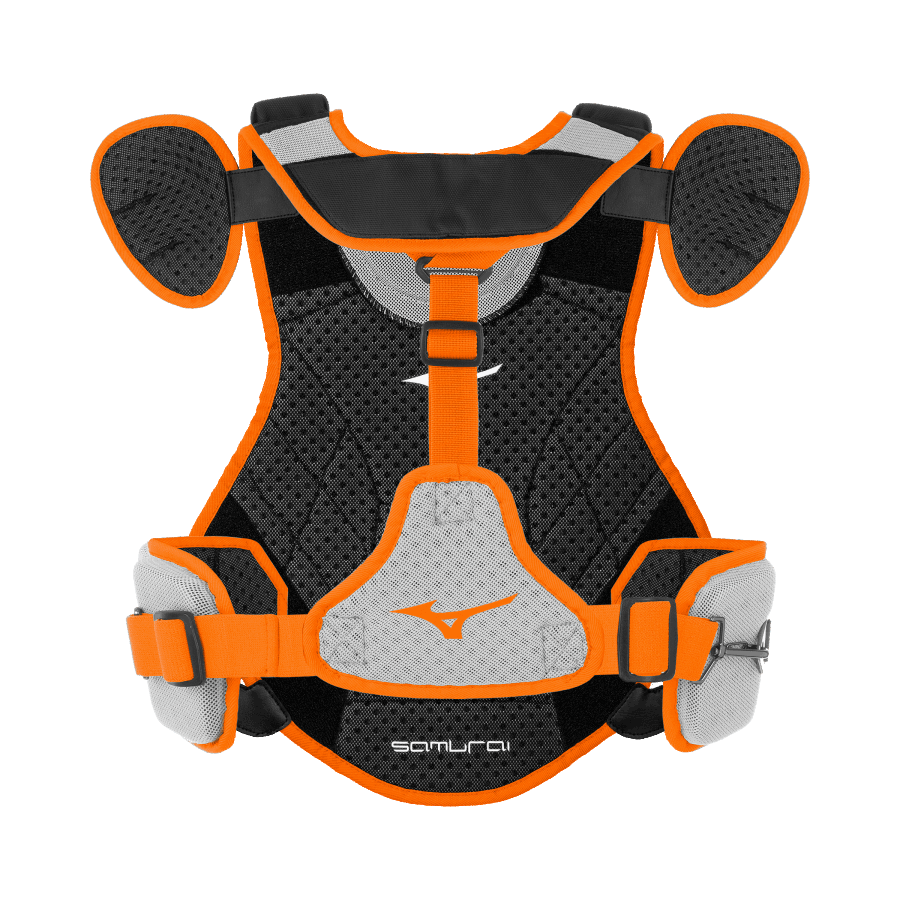 Samouraï Baseball Plastron 15 Noir-orange Mizuno