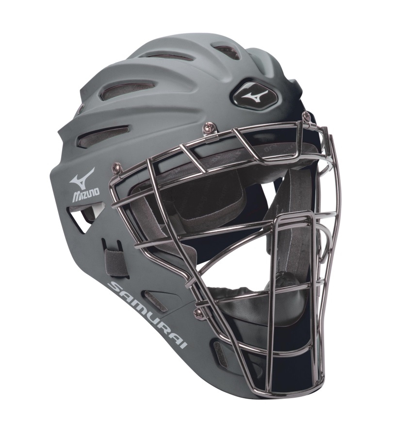 Casque De Receveur De Baseball Samurai G4 Mizuno Gris