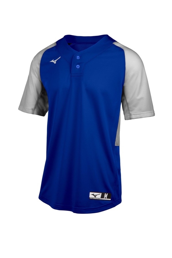 Maillot De Baseball Aerolite 2 Boutons Junior Mizuno Royal-grey