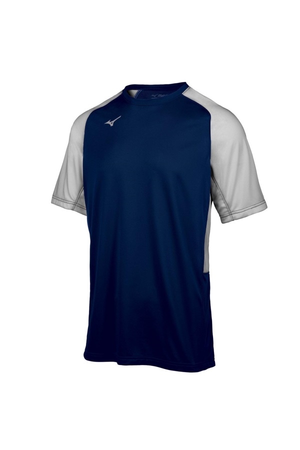 Maillot De Baseball Junior Aerolite Crew Mizuno Marine-gris