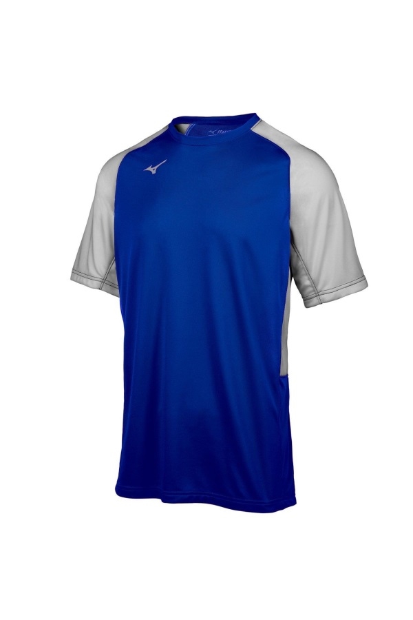 Maillot De Baseball Aerolite Crew Junior Gris-royal Mizuno