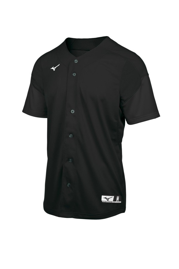 Maillot De Baseball Aerolite Full Button Pour Jeune Noir Mizuno