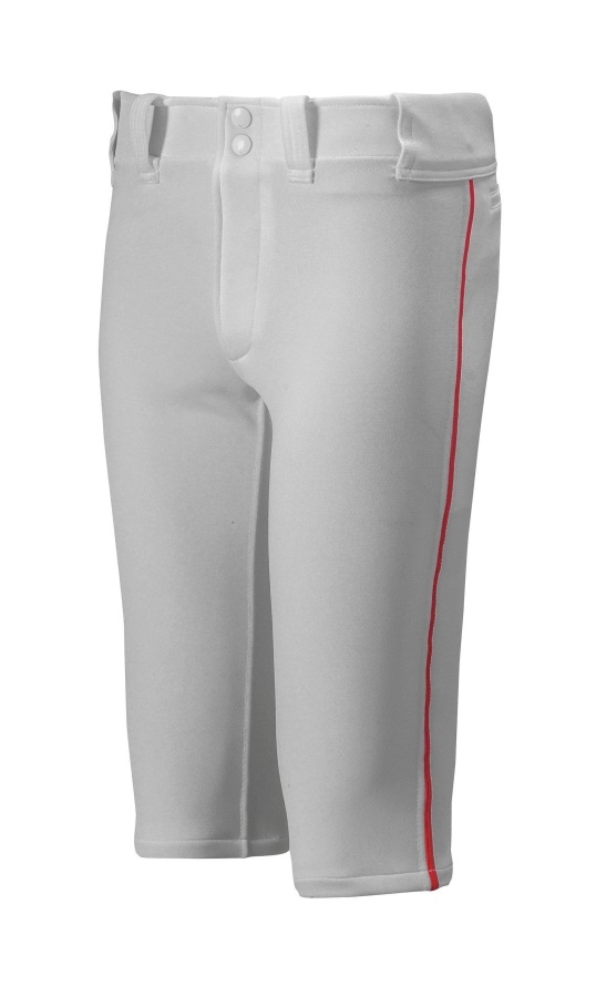 Pantalon Baseball Court Passepoilé Jeune Premier Gris-rouge Mizuno